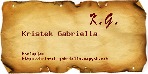 Kristek Gabriella névjegykártya