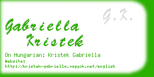 gabriella kristek business card